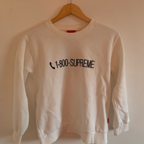 White Supreme 1-800 hoodie - Picture 1 of 3